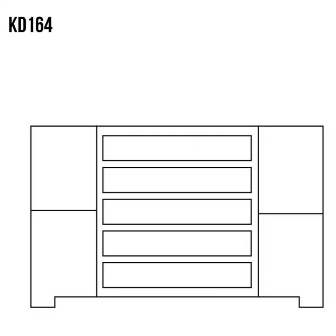 Komoda z Borovice KD164 surová