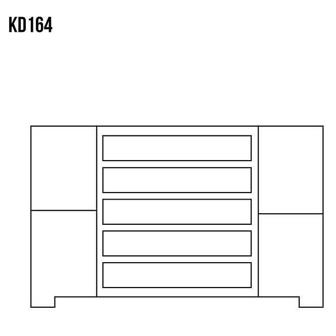 Komoda z Borovice KD164 surová