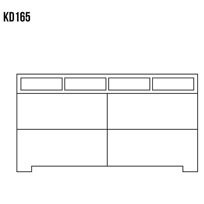 Komoda z Borovice KD165 surová