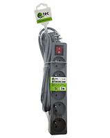 Predlžovací kábel s vypínačom Q-394f 5x z/u 2m sivý