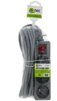Predlžovací kábel s vypínačom Q-402F 3x s/bez 5m sivý