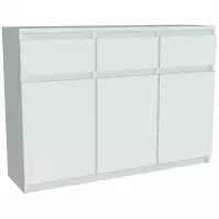 Komoda Merg 3D3S biela