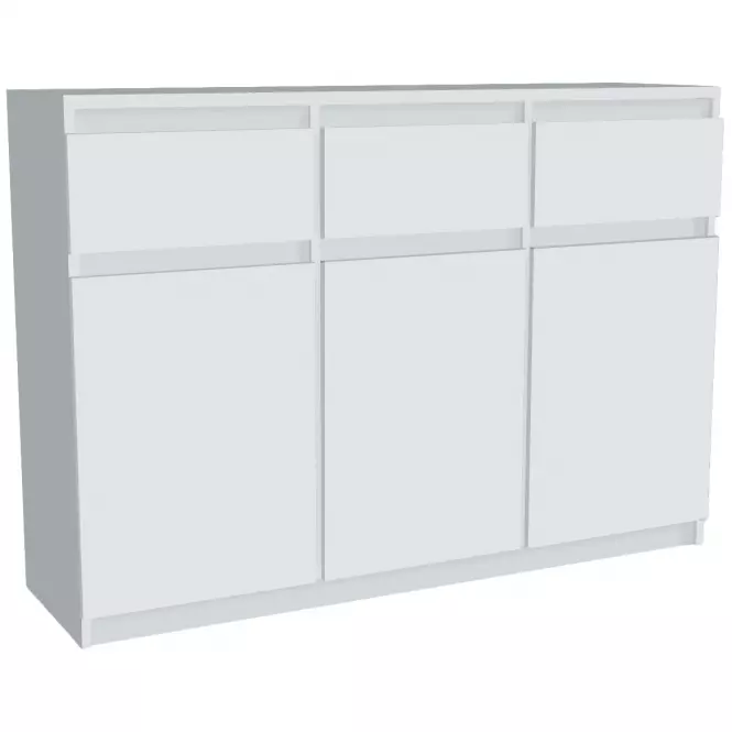 Komoda Merg 3D3S biela