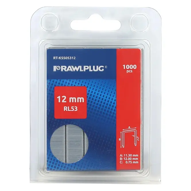 Zošívacie spony Rawplug RL53 12 mm 1000 ks