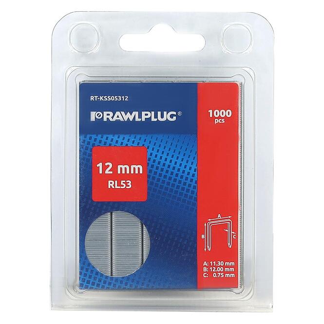 Zošívacie spony Rawplug RL53 12 mm 1000 ks,2