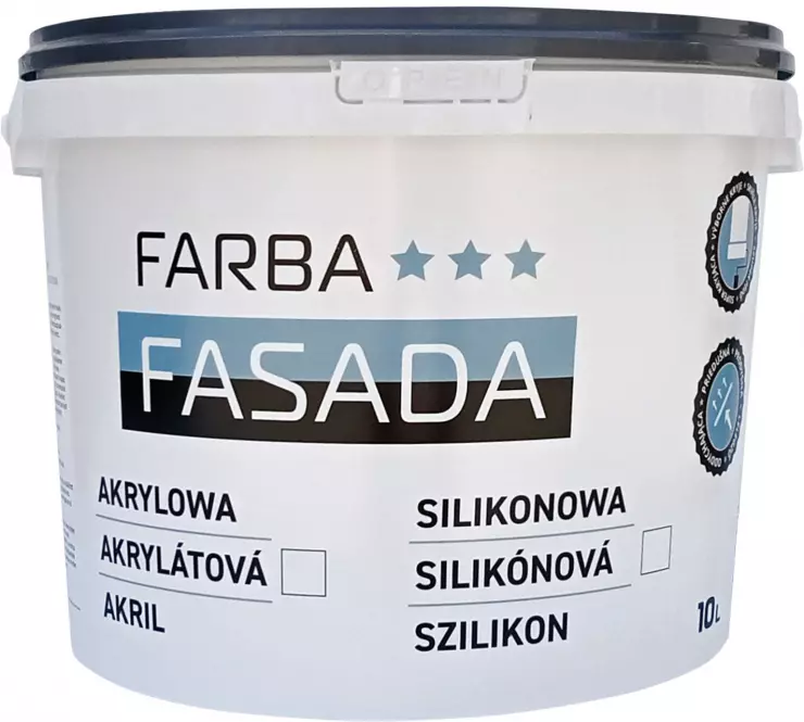 Termo Bravo Silikonowa Farba Fasadowa Fasad Biela 10l