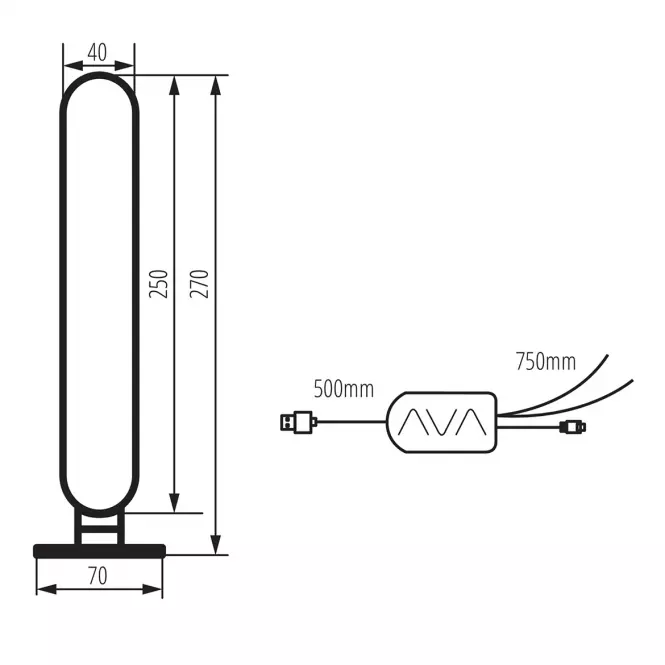 Stolná lampa 66032 5W RBG LB1
