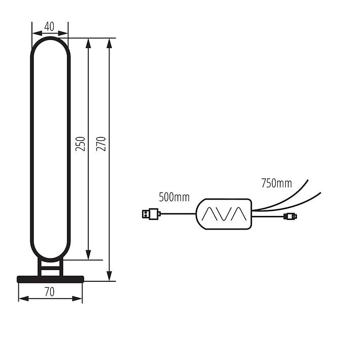 Stolná lampa 66032 5W RBG LB1