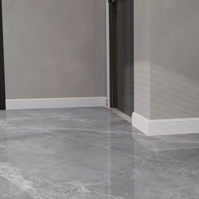 Podlahová lišta Parquet Mercado Premium 80 Biela Deco 2.2m