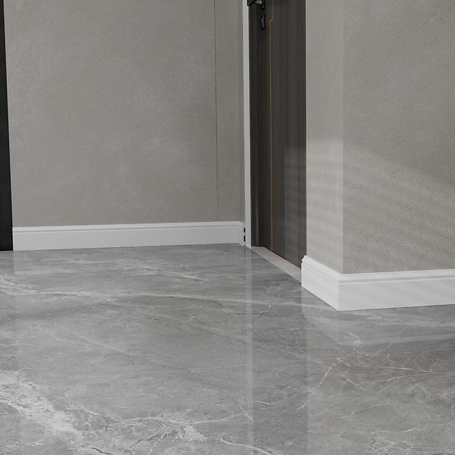 Podlahová lišta Parquet Mercado Premium 80 Biela Deco 2.2m