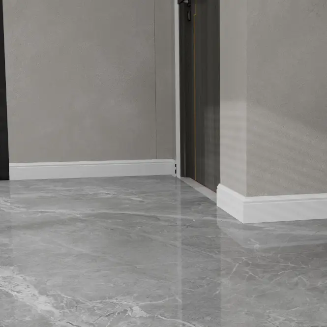 Podlahová lišta Parquet Mercado Premium 80 Biela Deco 2.2m,3
