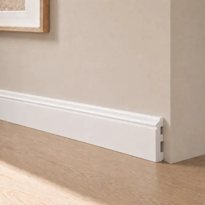 Podlahová lišta Parquet Mercado Premium 80 Biela Deco 2.2m