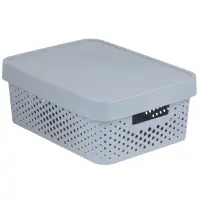 Úložný box s vrchnákom Infinity 11l 229163 svetlosivá