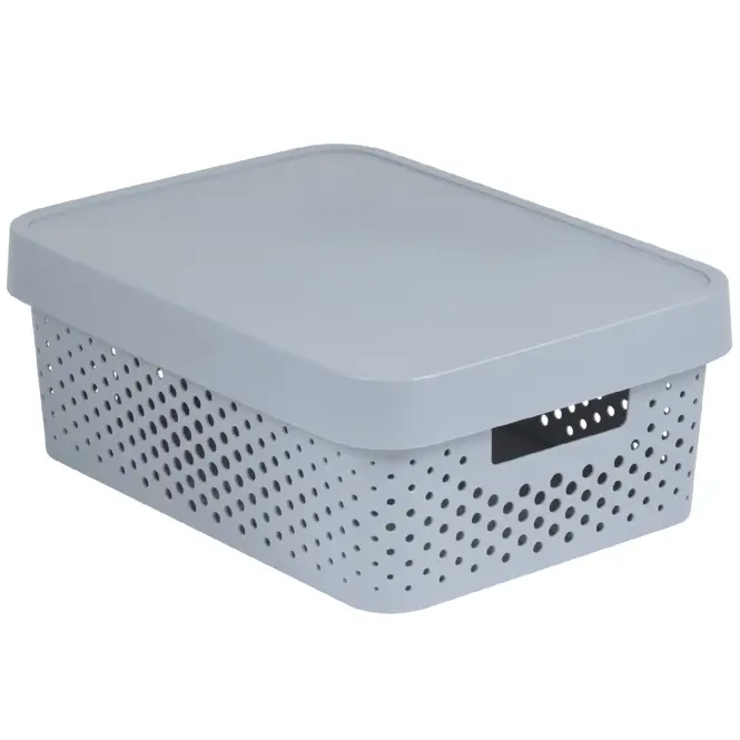 Úložný box s vrchnákom Infinity 11l 229163 svetlosivá