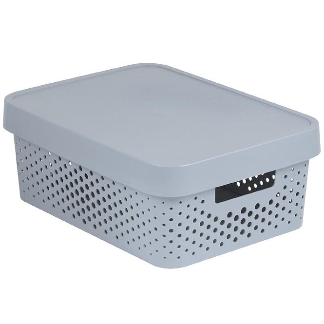 Úložný box s vrchnákom Infinity 11l 229163 svetlosivá