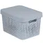 Úložný box s vekom 17 l Infinity 229168 svetlosivý