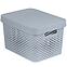 Úložný box s vekom 17 l Infinity 229168 svetlosivý
