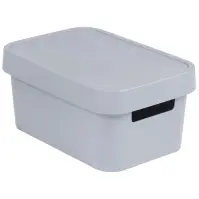 Úložný box s vekom Infinity 4,5l 229387 svetlosivá