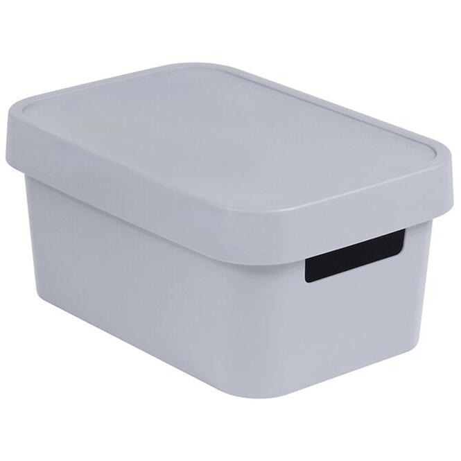 Úložný box s vekom Infinity 4,5l 229387 svetlosivá