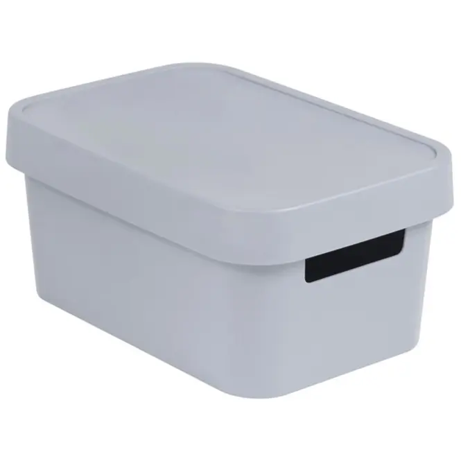 Úložný box s vekom Infinity 4,5l 229387 svetlosivá