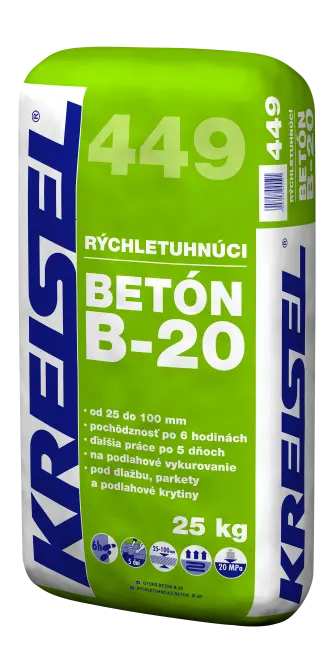 Kreisel rýchlotuhnúci betón b-20 449 25KG
