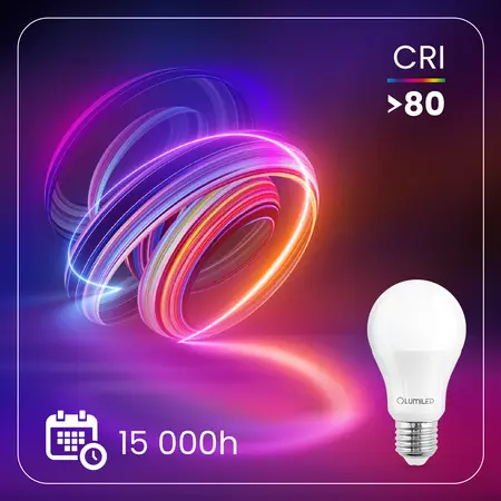 Žiarovka Lumiled A60 8W 840 E27 806lm 4000K,7