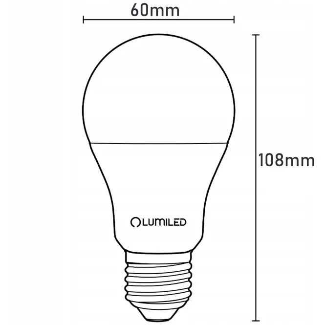 Žiarovka Lumiled A60 8W 840 E27 806lm 4000K,6