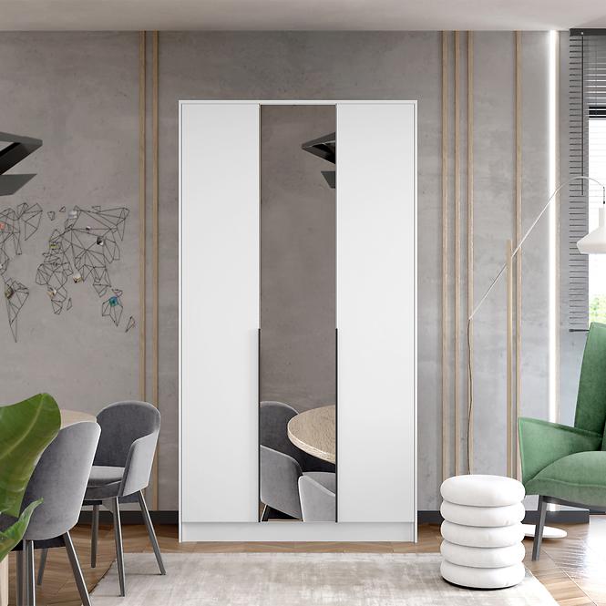 Skriňa Moda s páskou 150 biela,3