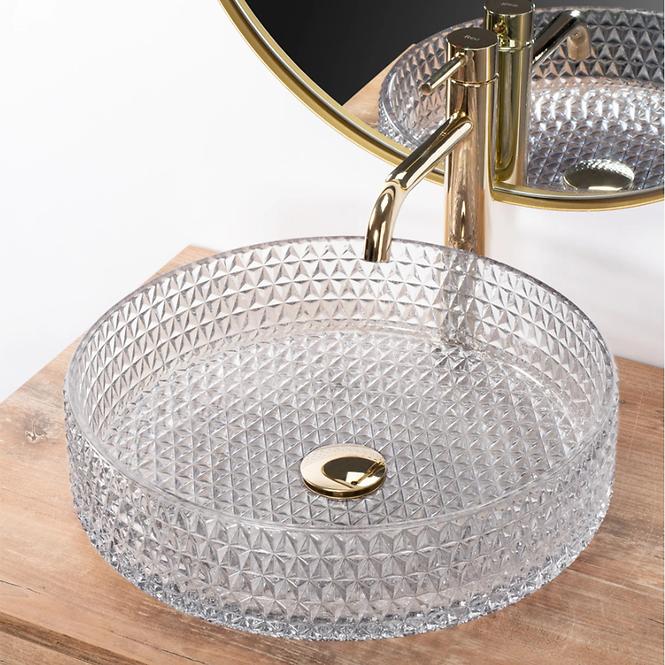 Umývadlo na dosku Cristal 39 Transparent Rea-U8881