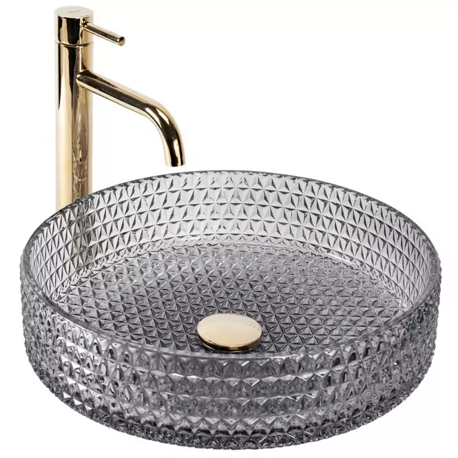 Umývadlo na dosku Cristal 39 Grey Rea-U8880 