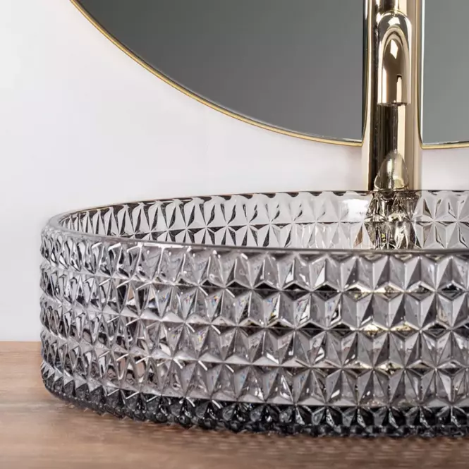 Umývadlo na dosku Cristal 39 Grey Rea-U8880 