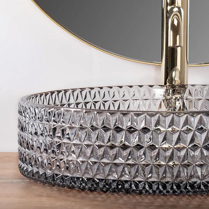 Umývadlo na dosku Cristal 39 Grey Rea-U8880 ,5