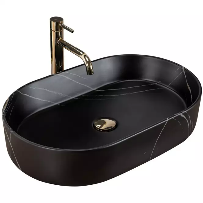 Umývadlo na dosku Nadia 60 Black Stone Matt Rea-U8565 