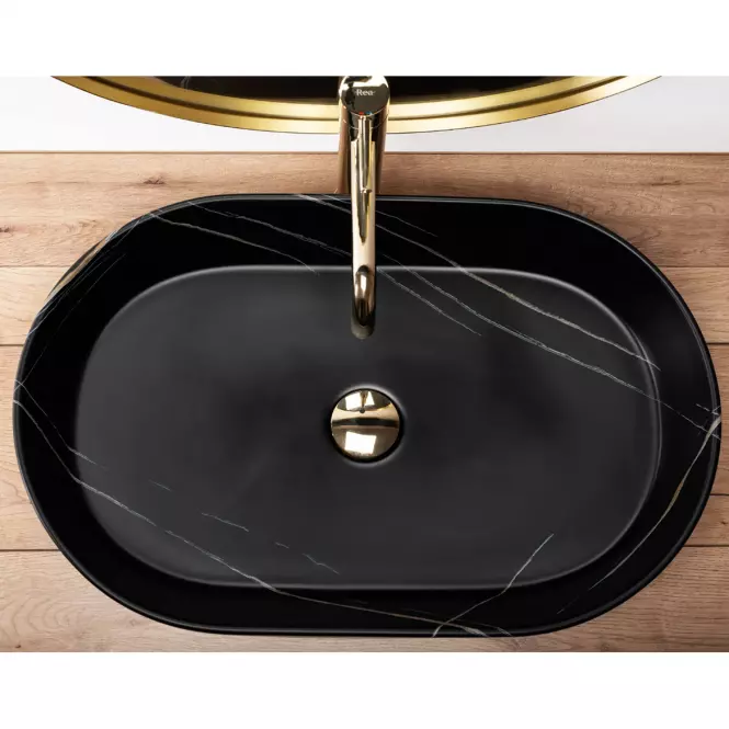 Umývadlo na dosku Nadia 60 Black Stone Matt Rea-U8565 