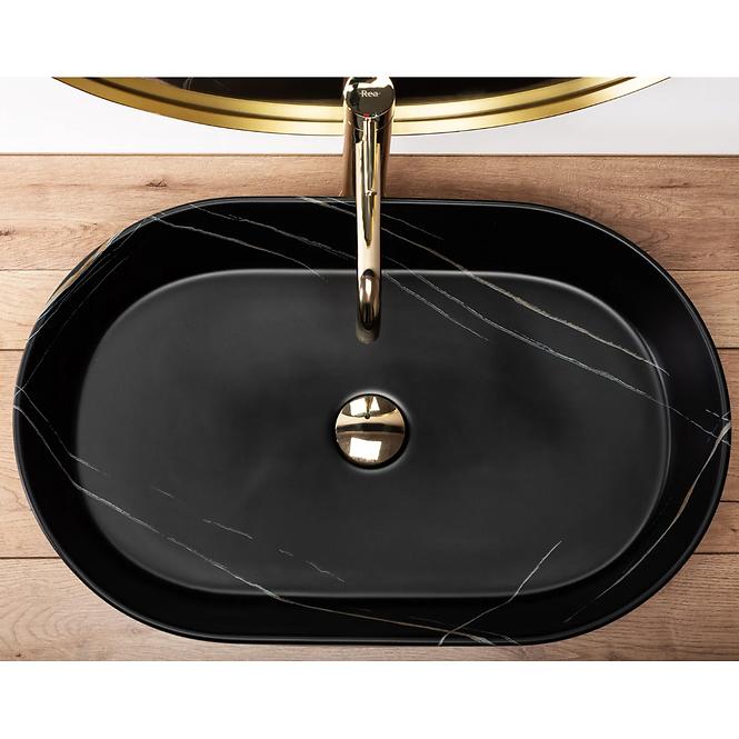 Umývadlo na dosku Nadia 60 Black Stone Matt Rea-U8565 