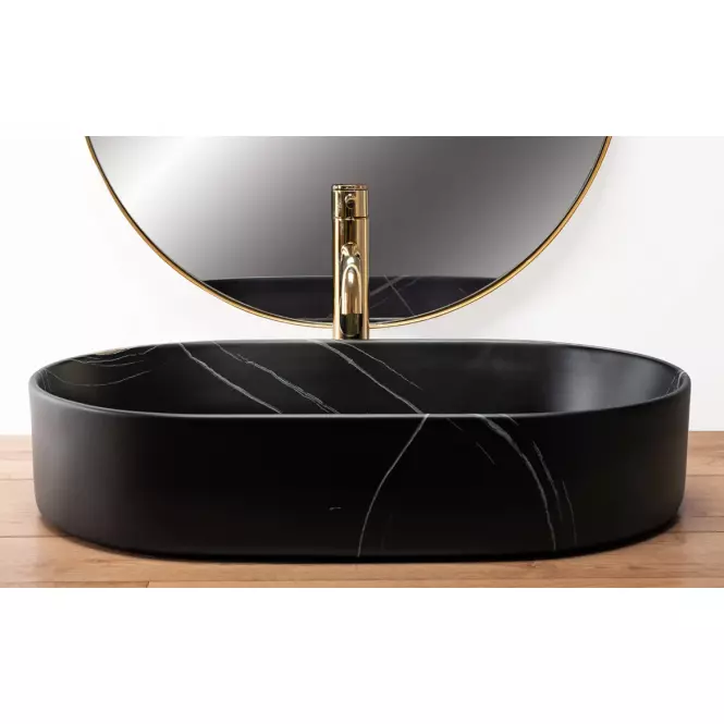 Umývadlo na dosku Nadia 60 Black Stone Matt Rea-U8565 