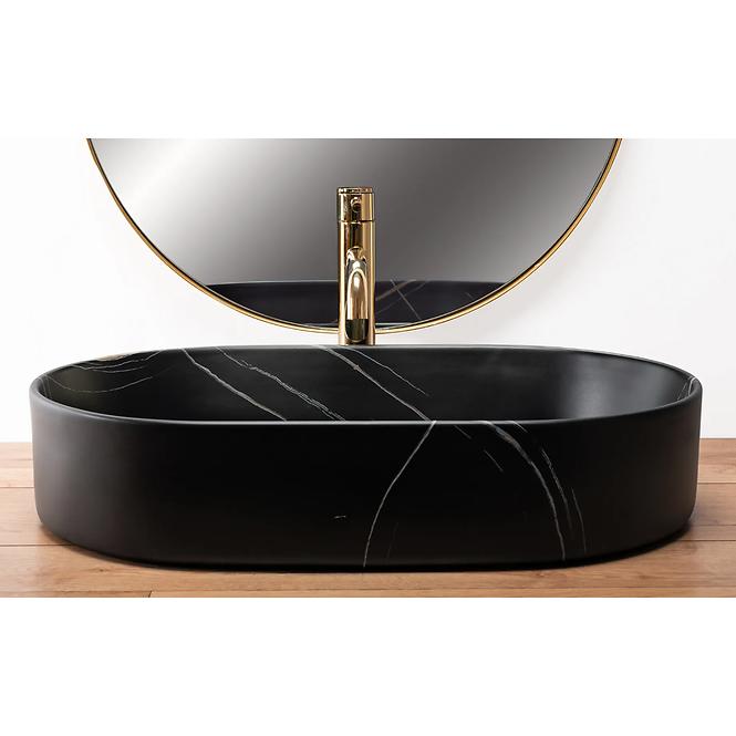 Umývadlo na dosku Nadia 60 Black Stone Matt Rea-U8565 