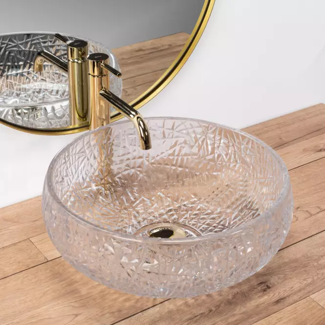 Umývadlo na dosku Ice Transparent Rea-U5070