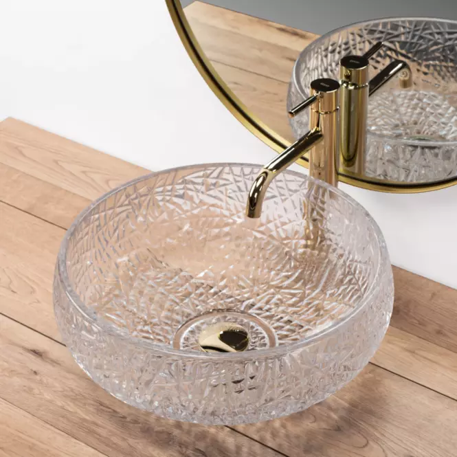 Umývadlo na dosku Ice Transparent Rea-U5070