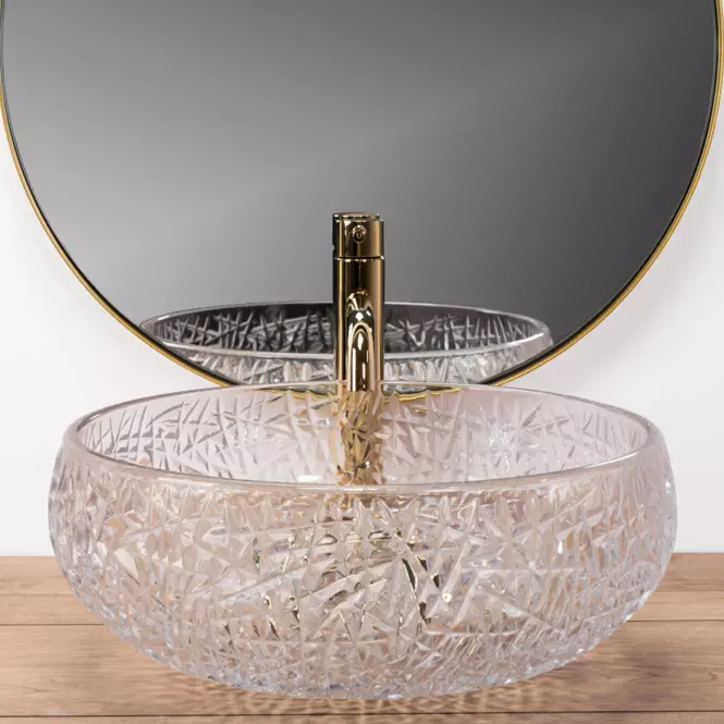 Umývadlo na dosku Ice Transparent Rea-U5070