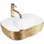 Umývadlo na dosku Belinda Gold Brush/White Rea-U7422