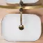 Umývadlo na dosku Belinda Gold Brush/White Rea-U7422,4
