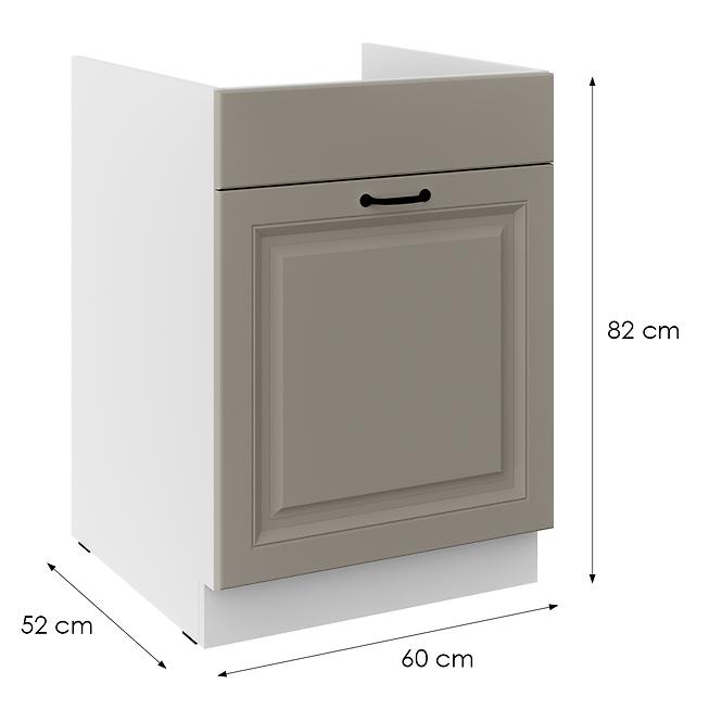 Kuchynská skrinka Stilo claygrey/biely 60ZL 1S BB