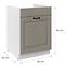 Kuchynská skrinka Stilo claygrey/biely 60ZL 1S BB,2