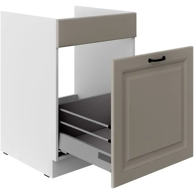 Kuchynská skrinka Stilo claygrey/biely 60ZL 1S BB,3