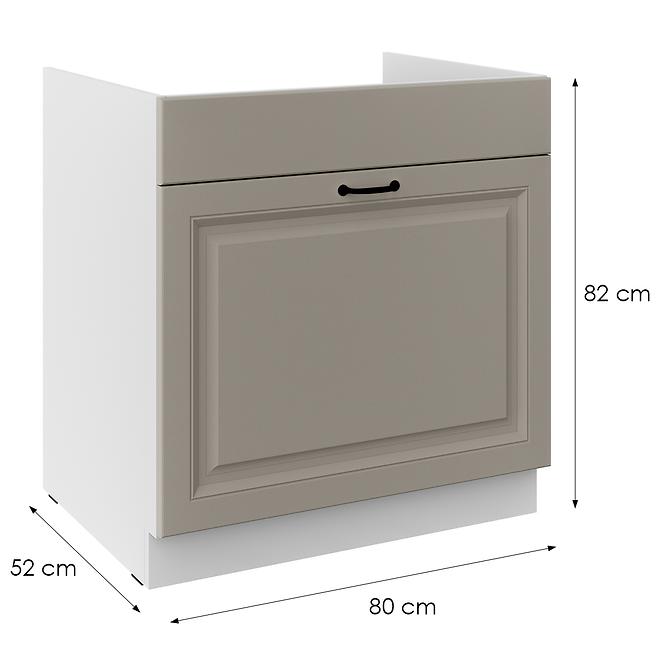 Kuchynská skrinka Stilo claygrey/biely 80ZL 1S BB