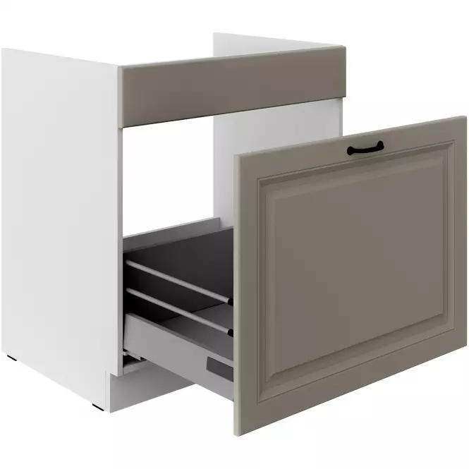 Kuchynská skrinka Stilo claygrey/biely 80ZL 1S BB