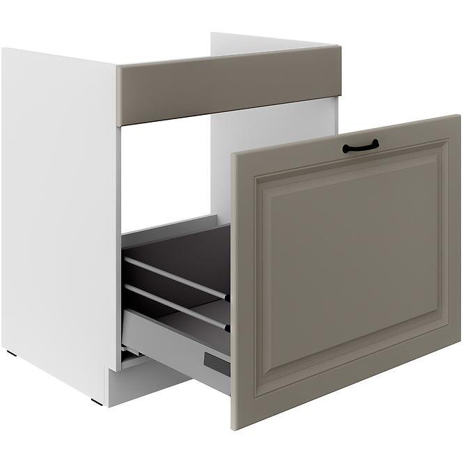 Kuchynská skrinka Stilo claygrey/biely 80ZL 1S BB
