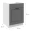 Kuchynská skrinka Stilo dustgrey/biely 60ZL 1S BB,2