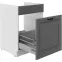 Kuchynská skrinka Stilo dustgrey/biely 60ZL 1S BB,3